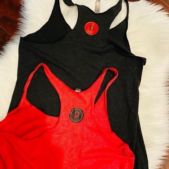 2 | Pure Barre Red & Gray Racerback Tank Tops Size Large - Picture 4 of 5